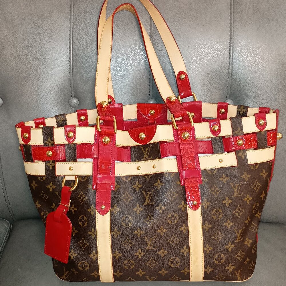 Louis Vuitton Red Rubi's Salina GM Tote